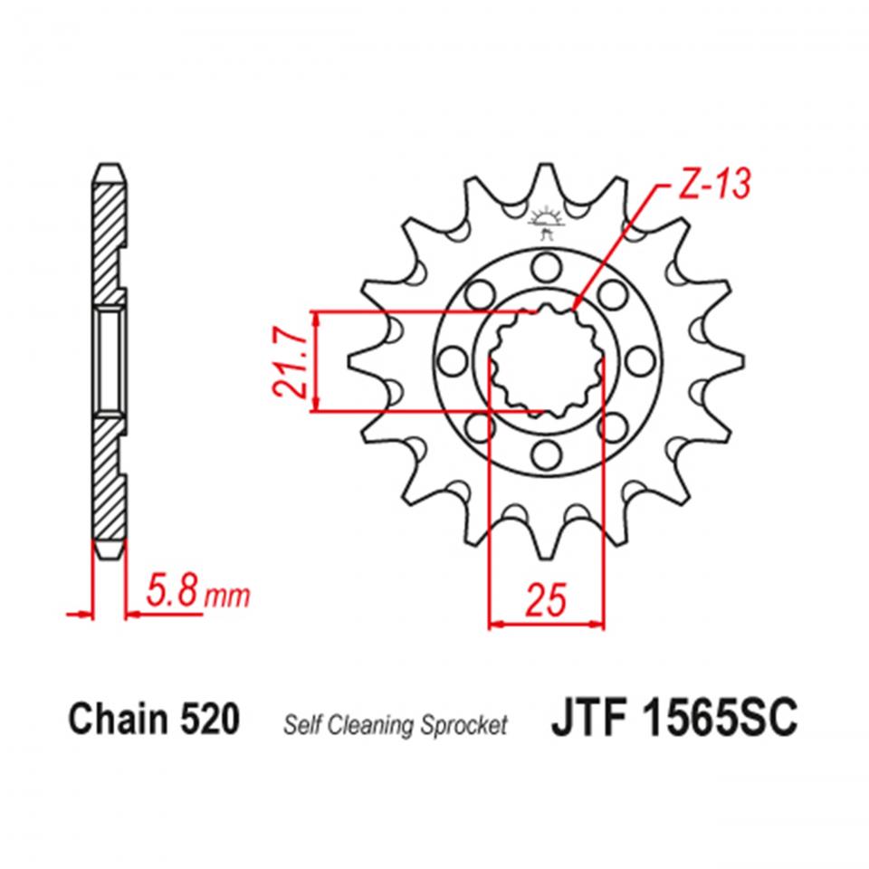 Pignon de sortie de boite JT Sprockets pour Auto Neuf