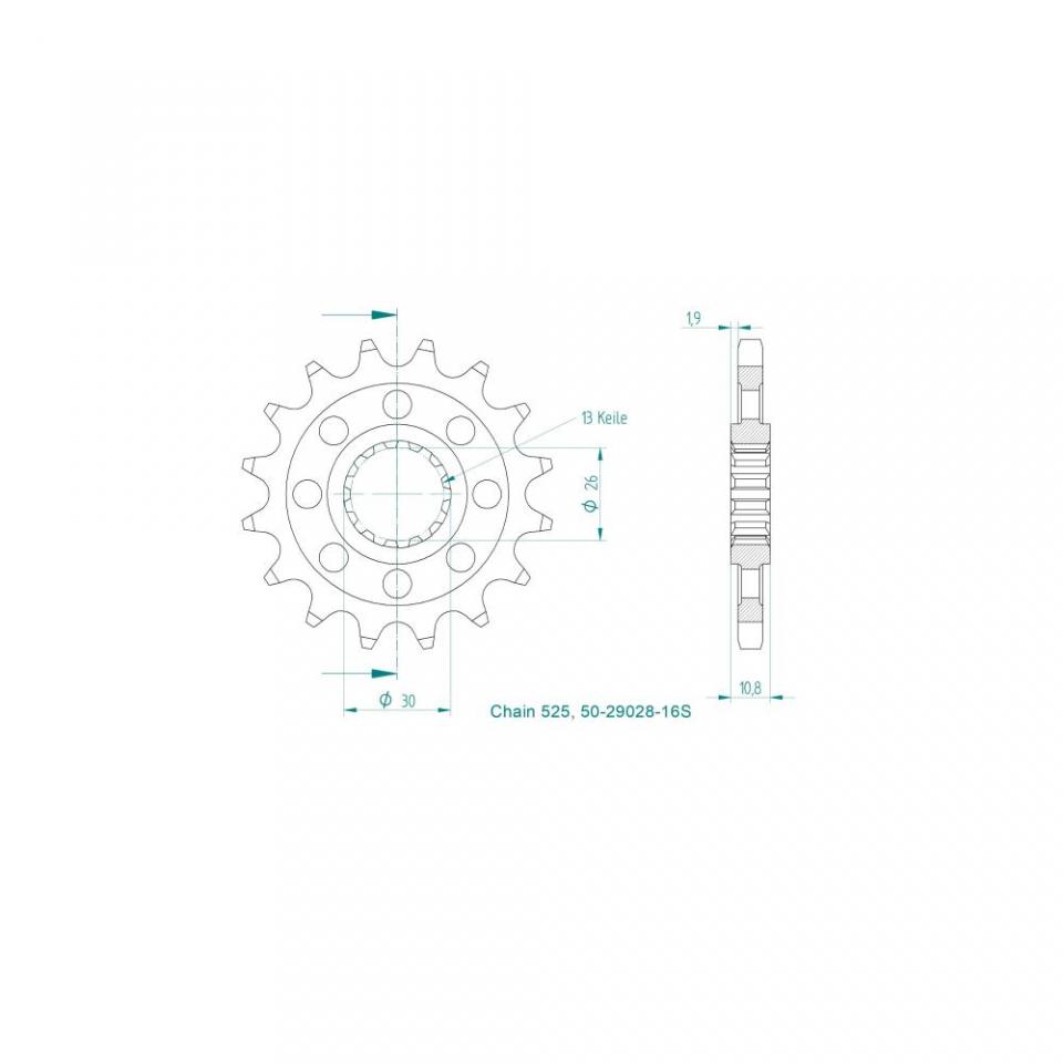 Pignon de sortie de boite Esjot pour Moto Yamaha 900 TDM 2002 à 2007 Neuf