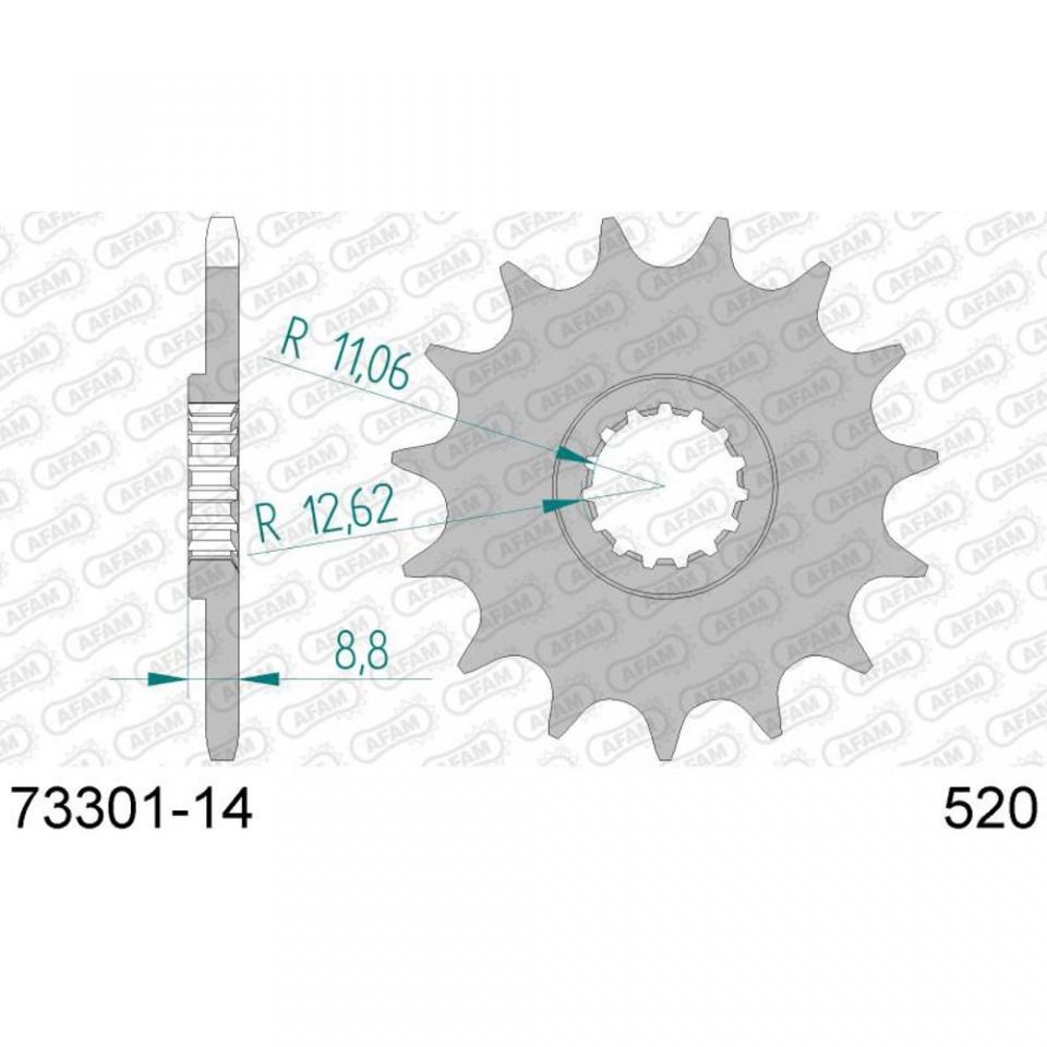 Pignon de sortie de boite Afam pour Moto KTM 300 SX 73301 Neuf en destockage