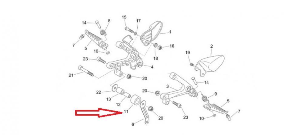 Guide chaîne de transmission origine pour Moto Aprilia 125 RS Replica 1999 à 2007 AP8120569 / Rotax 122 Neuf