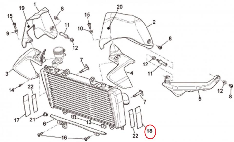 Protection de radiateur origine pour moto Aprilia 1000 Tuono AP8178771 Neuf