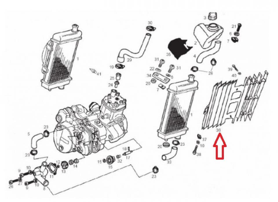 Protection de radiateur origine pour moto Gilera 50 SMT 2004-2015 866961 Neuf