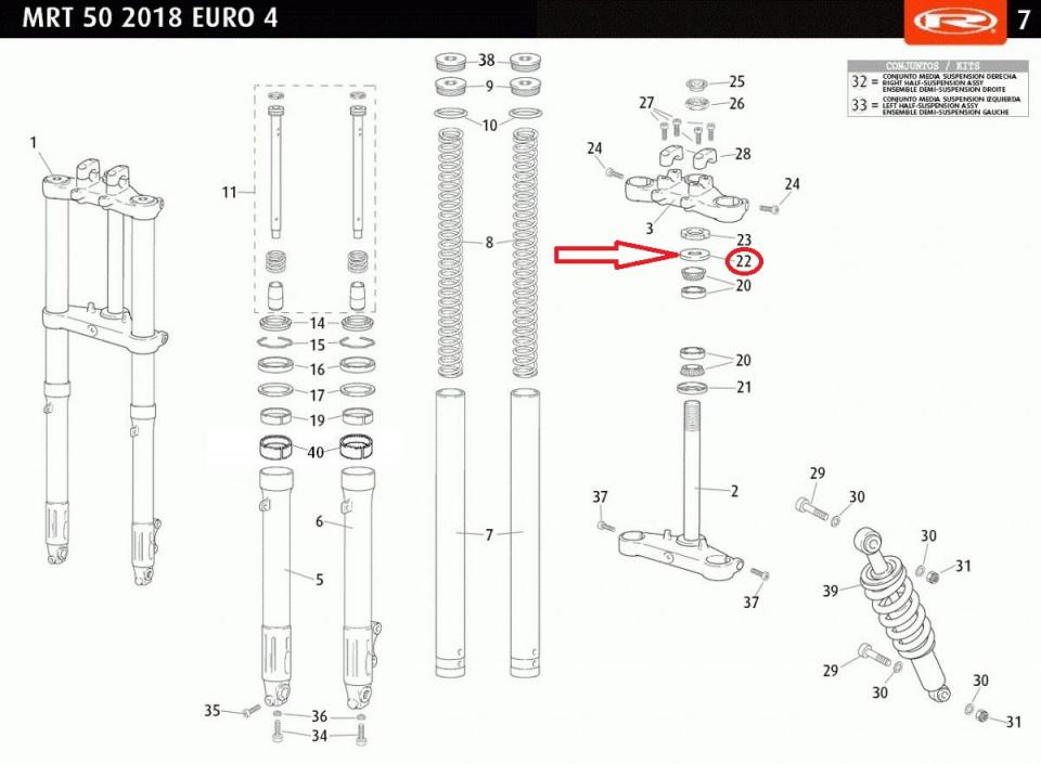 Cache poussière de fourche pour moto Rieju 50 MRT 0/000.200.0001 Ø25mm Neuf