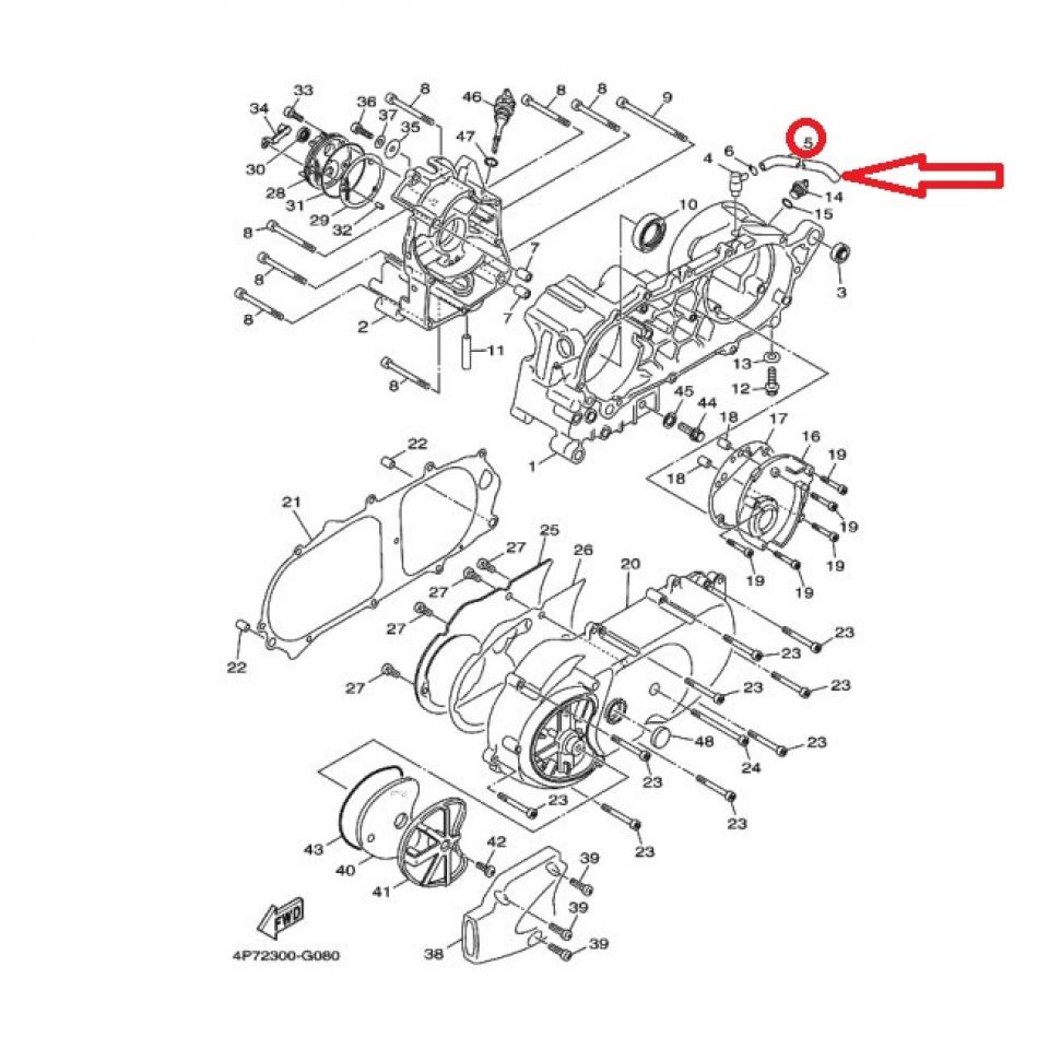 Durite mise à l'air pour scooter Yamaha 50 Slider 90446-13311 90446-13803 Neuf