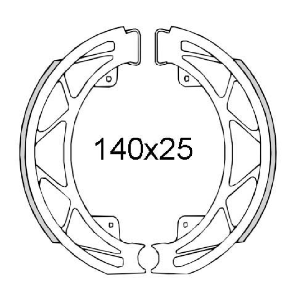 Mâchoire de frein RMS pour Scooter Piaggio 50 Liberty 4T Ptt Double 2009 à 2012 56293R Neuf