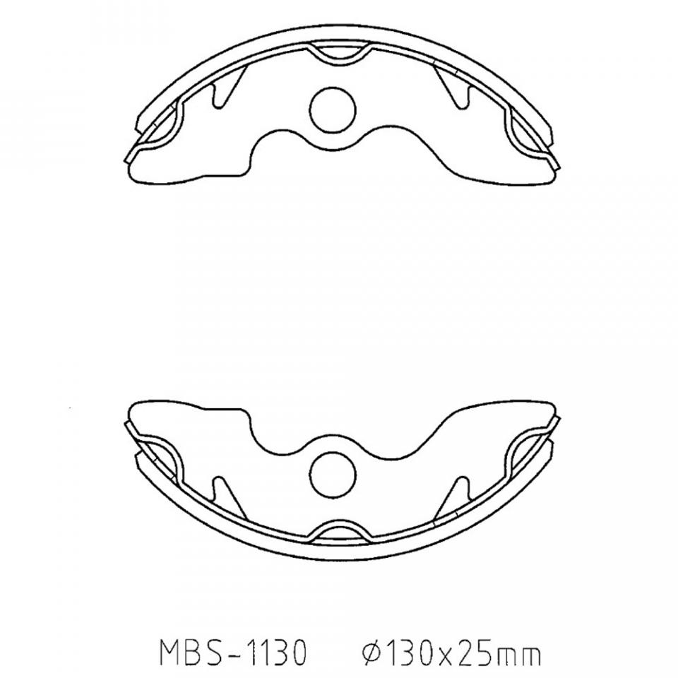 Mâchoire de frein Perftec pour Quad Honda 250 Trx Es 2002 à 2012 AV / Ø130x25mm Neuf