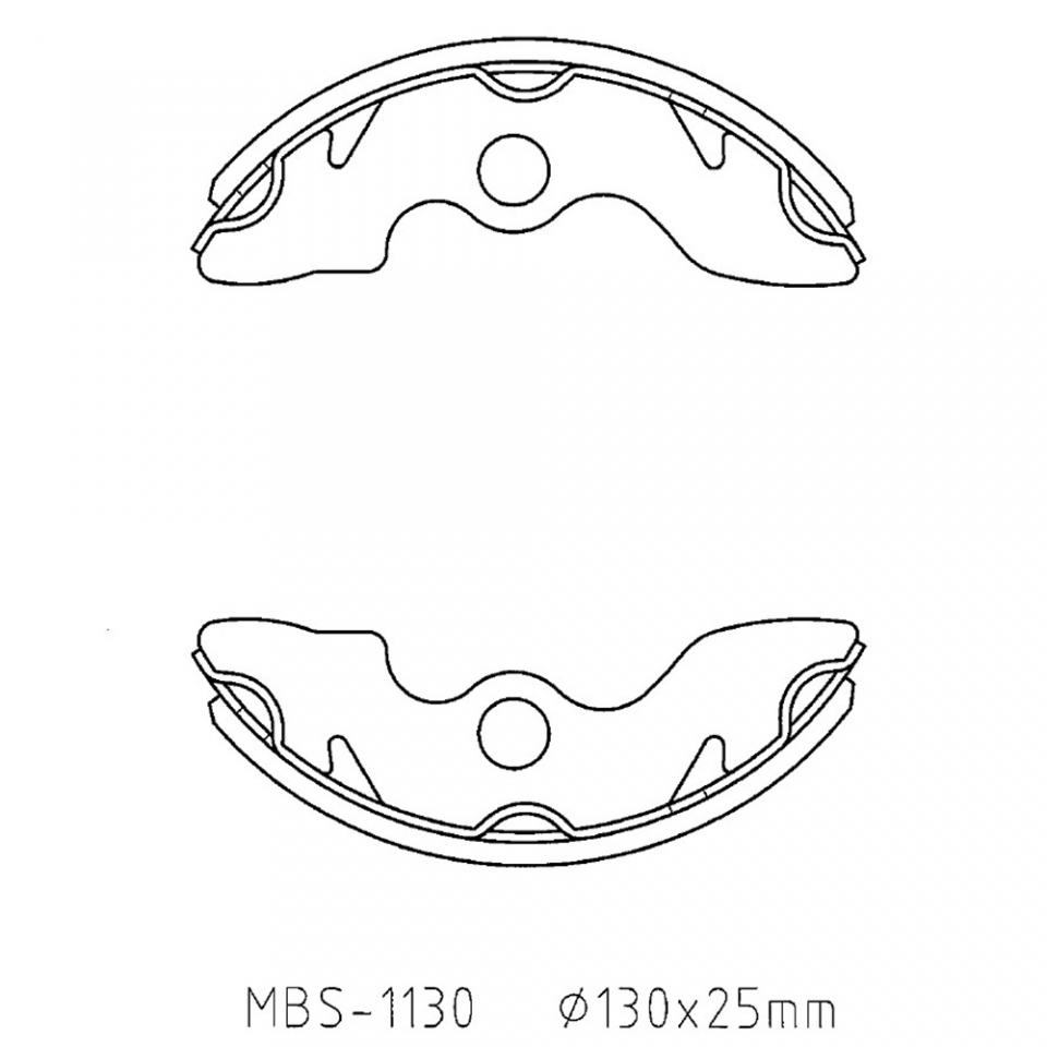 Mâchoire de frein Perftec pour Quad Honda 250 Trx Es 2002 à 2012 AV / Ø130x25mm Neuf