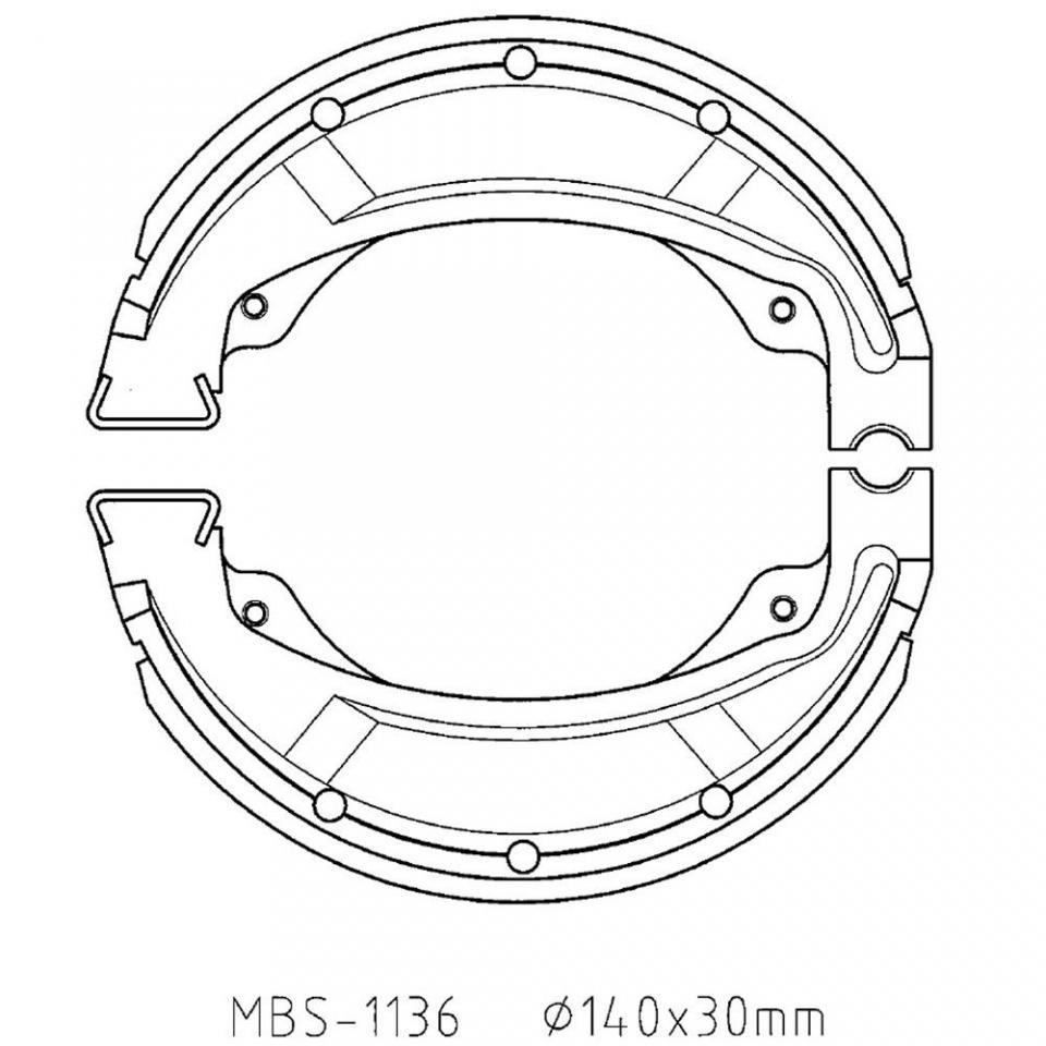 Mâchoire de frein Perftec pour Quad Honda 250 TRX EX 2002 à 2013 AV Neuf