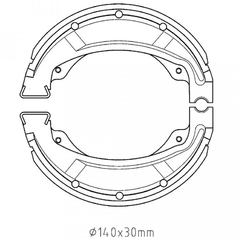 Mâchoire de frein Perftec pour Quad Honda 250 Trx Es 2002 à 2019 AV / Ø140x30mm Neuf