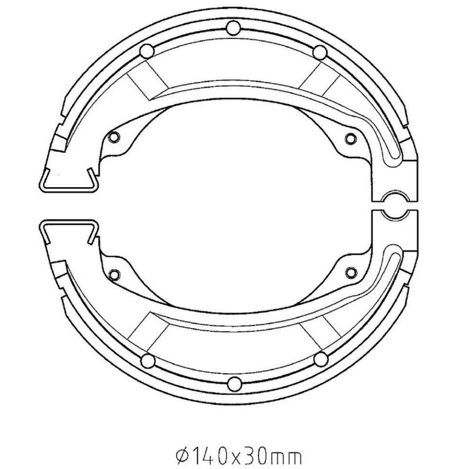 Mâchoire de frein Perftec pour Quad Honda 250 Trx Es 2002 à 2019 AV / Ø140x30mm Neuf