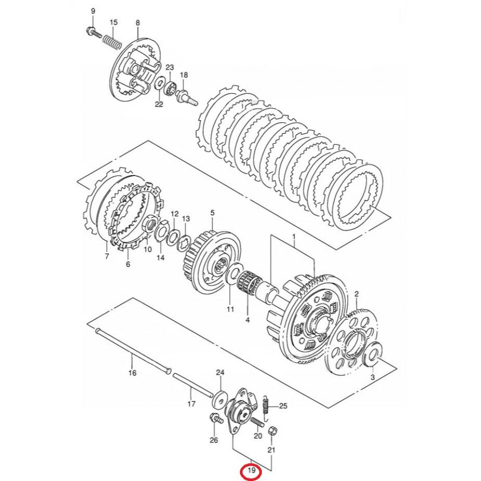 Récepteur d embrayage origine pour moto Suzuki 600 Bandit 23200-31300 Neuf