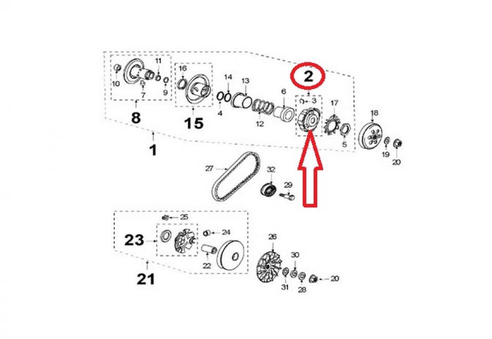 Plateau d'embrayage pour scooter Peugeot 250 Satelis 758698 3 mâchoires Neuf