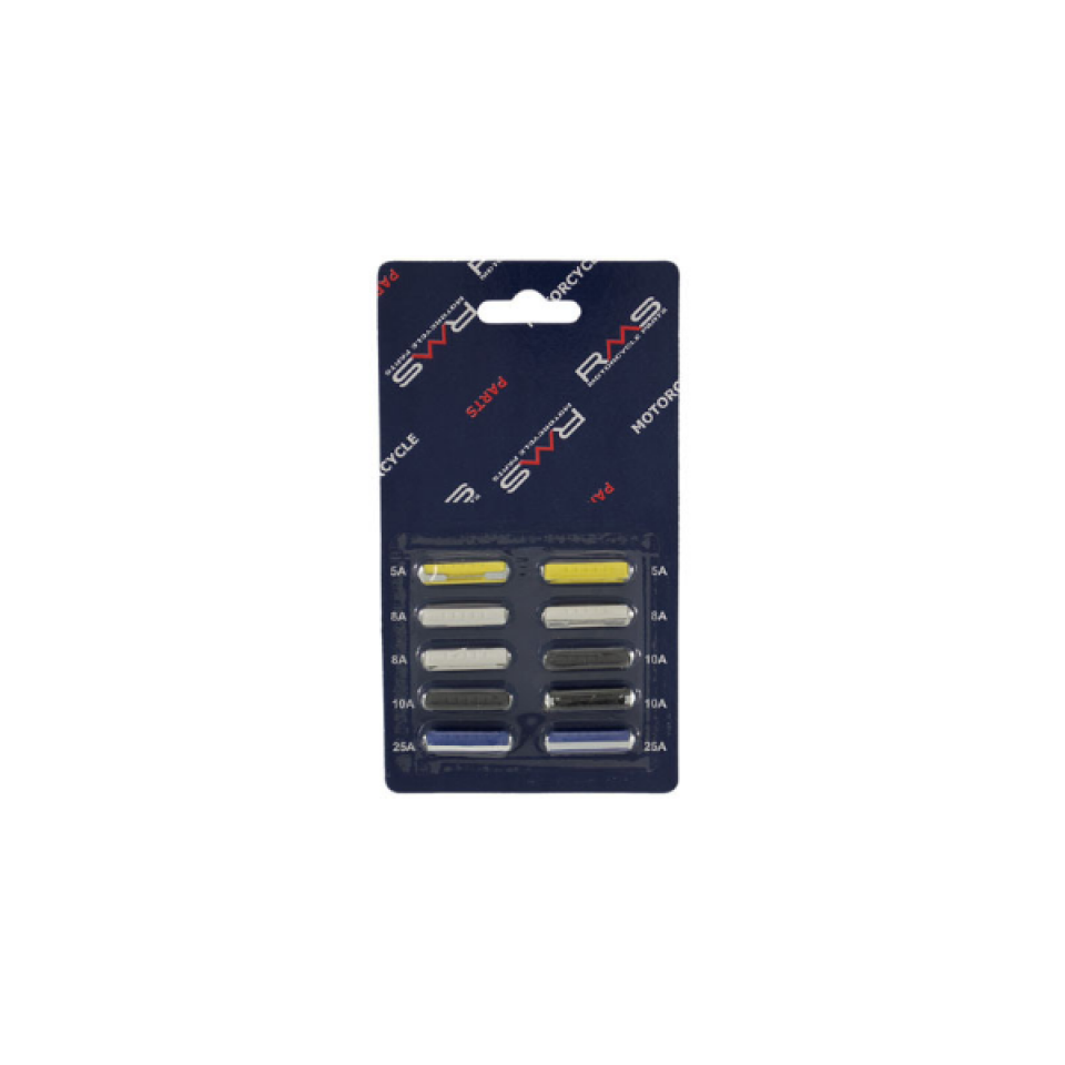 Kit 10 fusible navette longueur 25mm RMS 5A à 25A pour auto moto Neuf