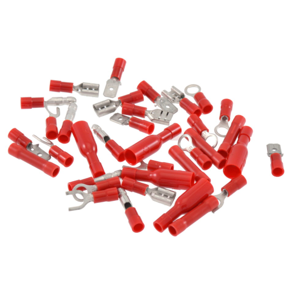 Pièce électrique assortiment cosse isolée rouge RMS pour moto auto par 35 Neuf