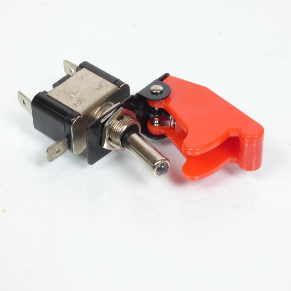 Interrupteur de sécurité Replay 12V 20A type aviateur avec diode rouge pour moto