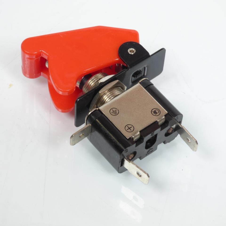 Interrupteur de sécurité Replay 12V 20A type aviateur avec diode rouge pour moto