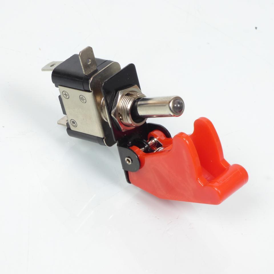 Interrupteur de sécurité Replay 12V 20A type aviateur avec diode rouge pour moto