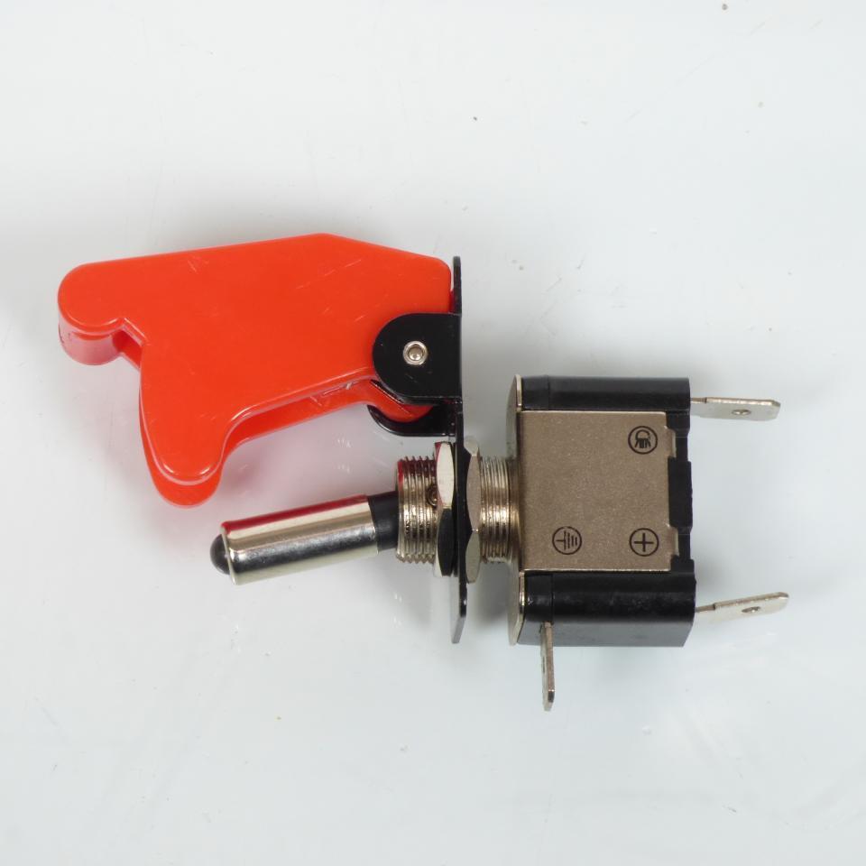 Interrupteur de sécurité Replay 12V 20A type aviateur avec diode rouge pour moto