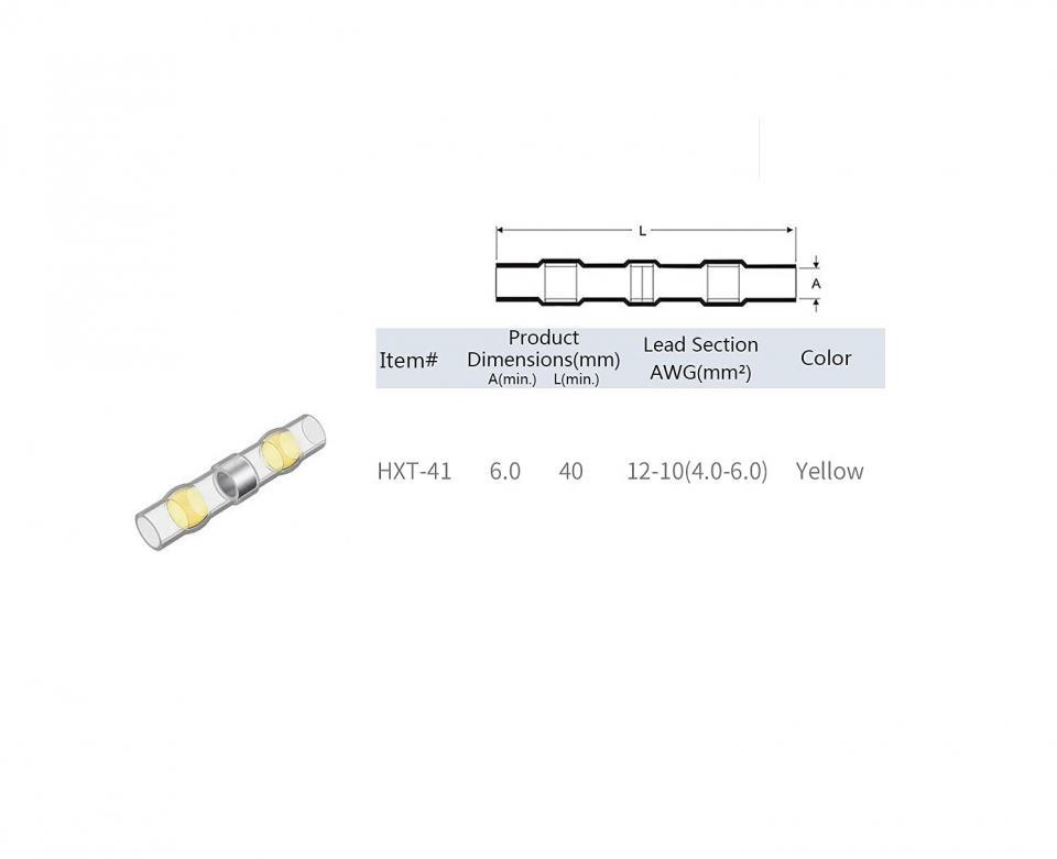 Manchon thermo-soudable et thermorétractable 4 à 6mm² HXT-41 pour faisceau électrique
