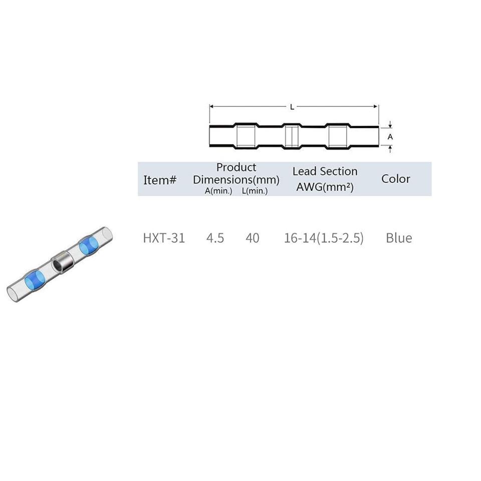 Manchon thermo-soudable et thermorétractable 1.5 à 2.5mm² HXT-41 pour faisceau électrique