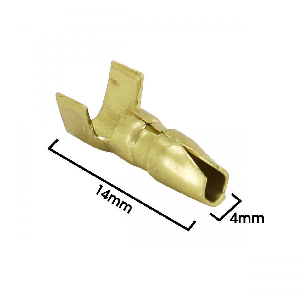 100 cosse ronde fiche électrique cylindrique mâle NON isolée laiton 4mm pour moto