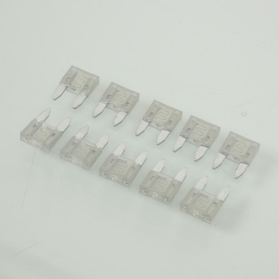 Lot de 10 mini fusibles 11x16x4mm plats enfichables 2A pour auto moto scooter quad Neuf