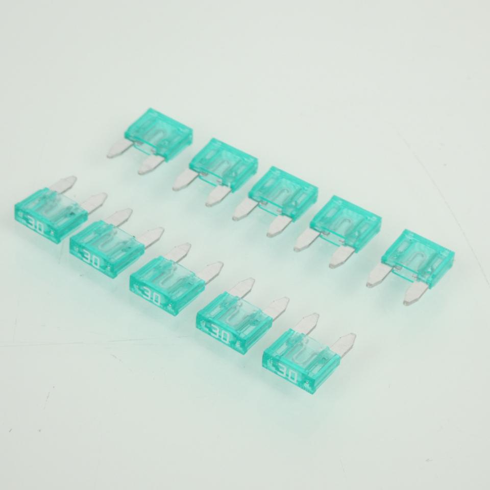 Lot de 10 mini fusible plat enfichable neuf de 30A 11x16x4mm pour auto moto scooter quad neuf