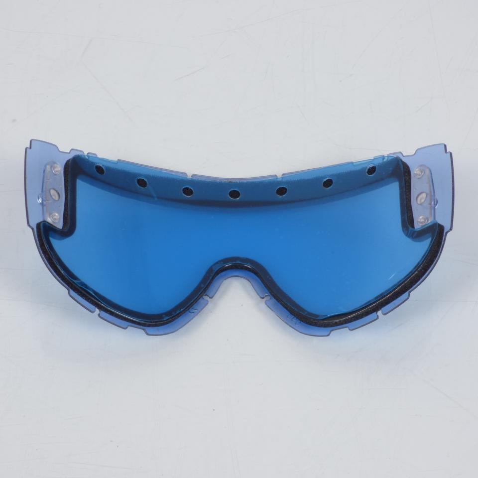 Écran double ventilé bleu pour masque lunette cross Smith Piston moto quad Neuf