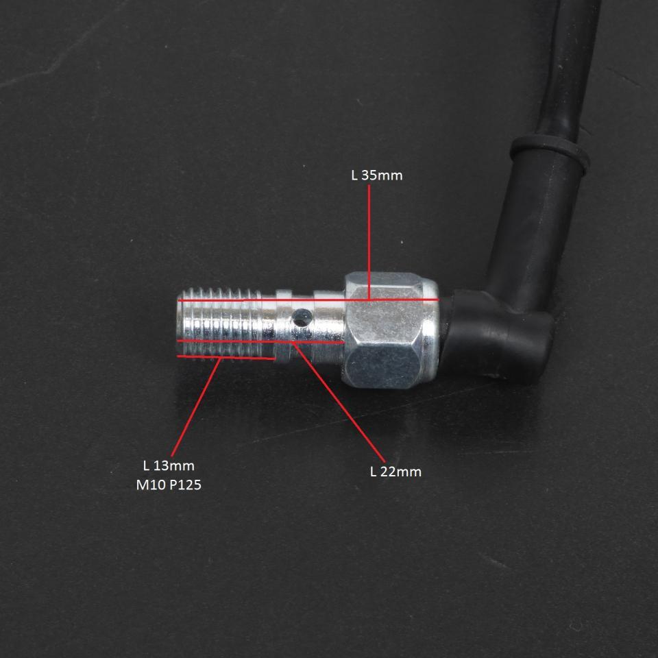 Vis banjo simple M10x125 capteur contacteur frein hydraulique feu arrière pour moto