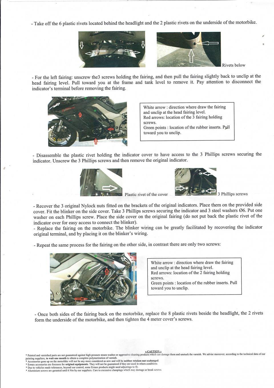 cache obturateur clignotant Ermax pour moto Kawasaki Z 1000 SX 2011-16 750318079