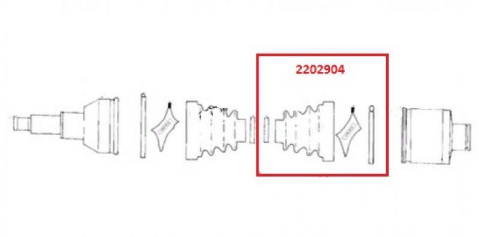 Cardan de transmission origine pour Quad Polaris 400 Sportsman 2001 à 2005 2202904 Neuf en destockage