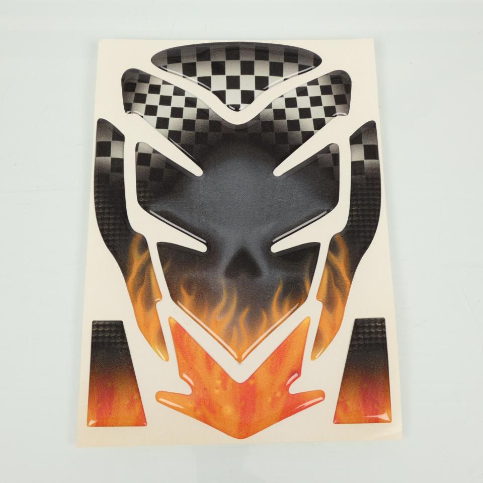 Protection de réservoir adhésive Mad Skeletdrag flamme crâne pour moto Neuf