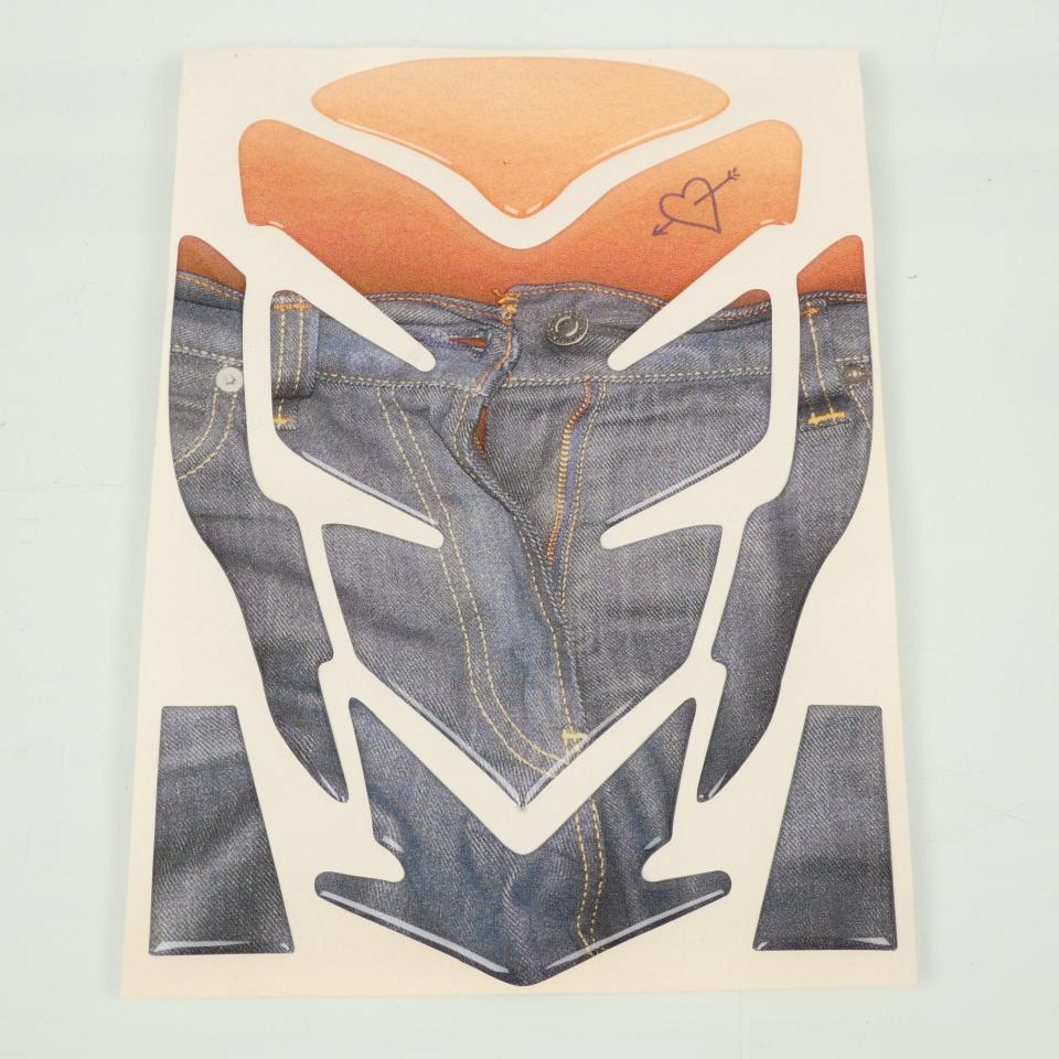 Protection de réservoir adhésive pour moto blue Jean's denim tatouage Neuf