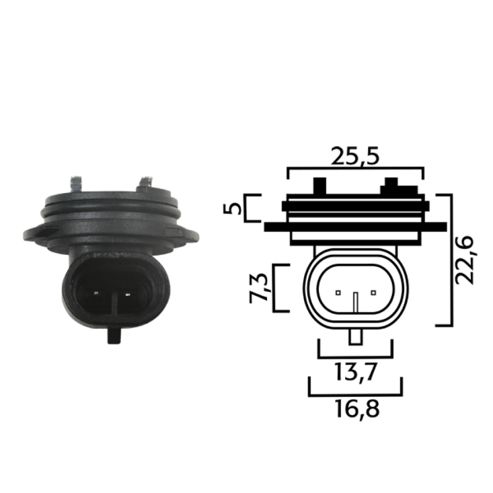 Douille support porte ampoule type H1 Flosser 1445 pour moto auto scooter Neuf