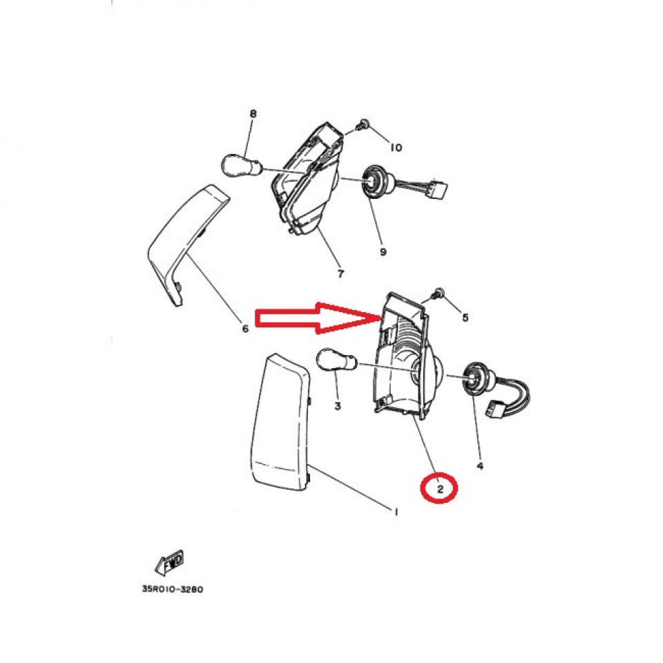 Déflecteur clignotant AVG Stanley pour scooter MBK 50 Active 0841 35R83314E0