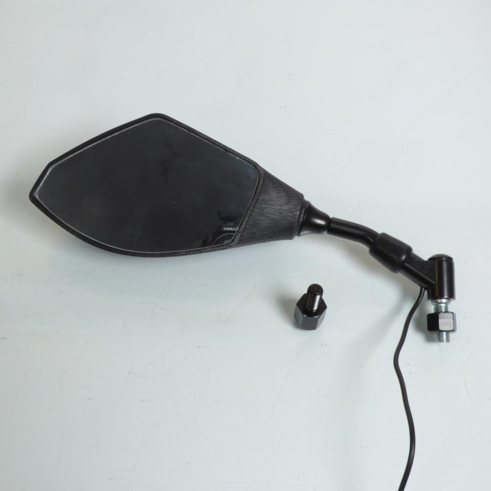 Rétroviseur carbone gauche pour moto avec clignotant led intégré M10 pas 125 standard