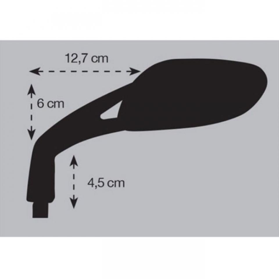 Rétroviseur gauche MERCURY Noir Chaft pour moto IN417 Neuf