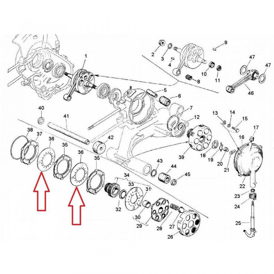 Disque d embrayage RMS pour scooter Piaggio 150 Vespa Sprint Veloce 1969-1979 094425 / par paire Neuf