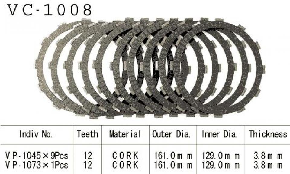 Disque d embrayage Kyoto pour Moto Honda 1500 GL Goldwing 1988 à 1989 Neuf