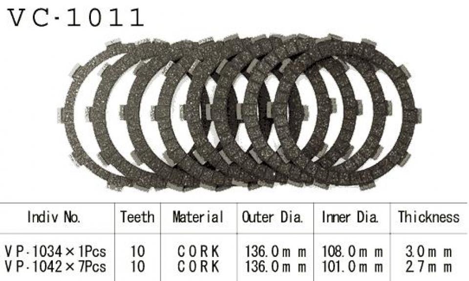 Disque d embrayage Kyoto pour Moto Honda 700 Nc S Sans Abs 2012 à 2013 Neuf