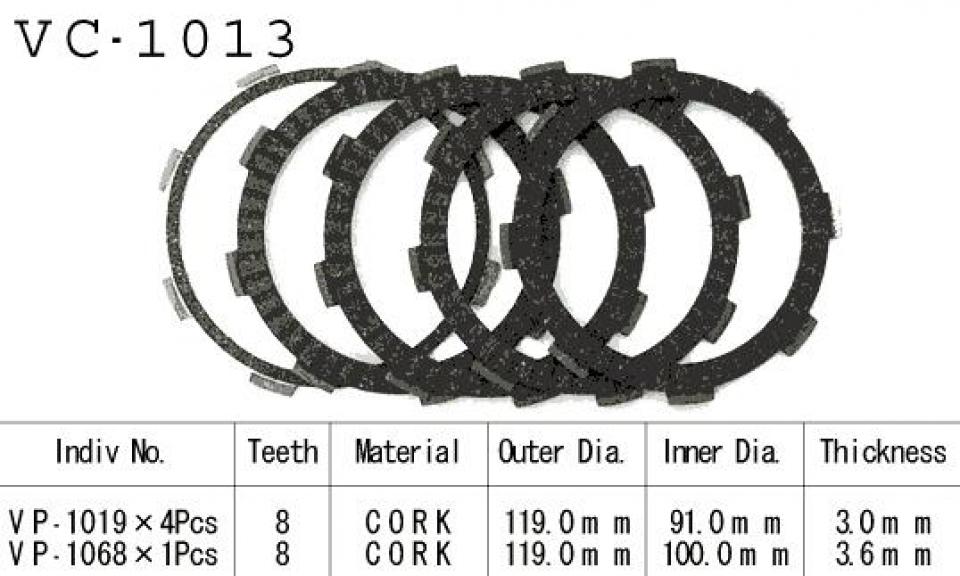 Disque d embrayage Kyoto pour Moto Honda 125 Cbr R 2004 à 2017 Neuf