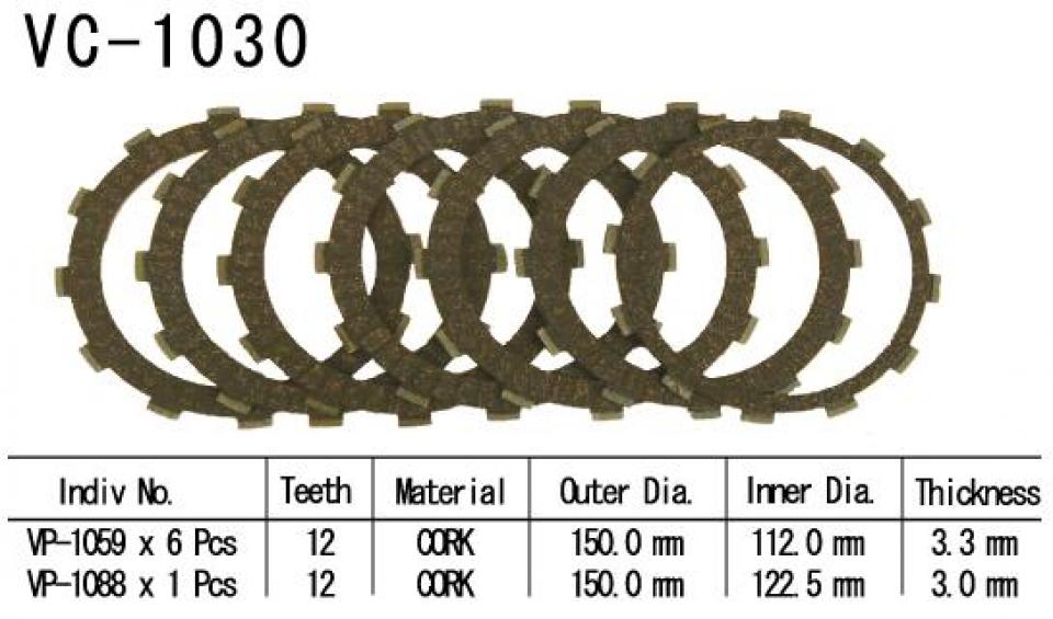 Disque d embrayage Kyoto pour Moto Honda 650 Xr L 1999 Neuf