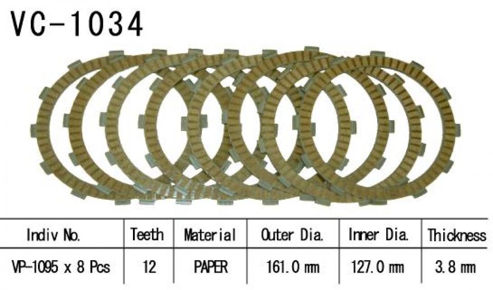 Disque d embrayage Kyoto pour Moto Honda 1300 VT CX 2010 à 2016 Neuf