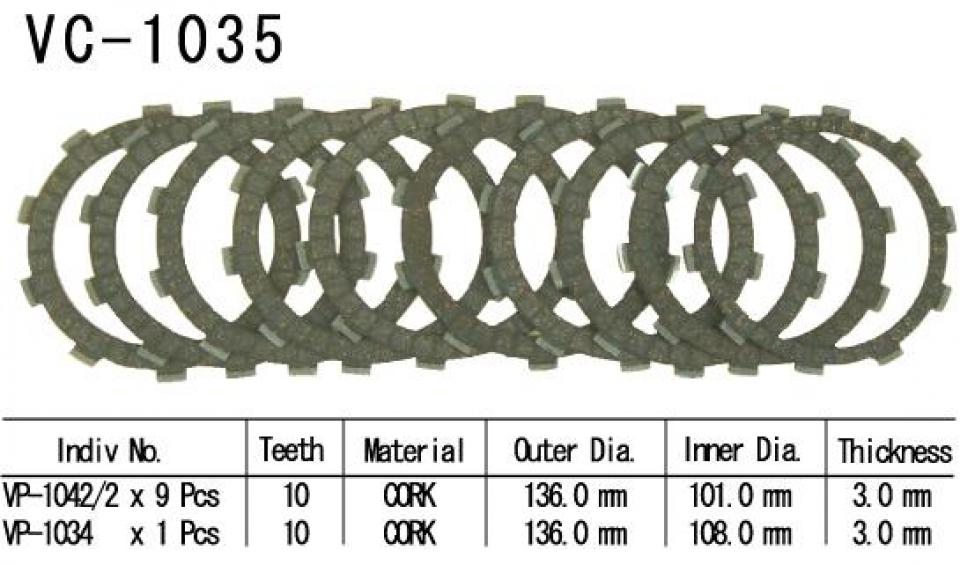 Disque d embrayage Kyoto pour Moto Suzuki 900 RF R 1996 à 1998 Neuf