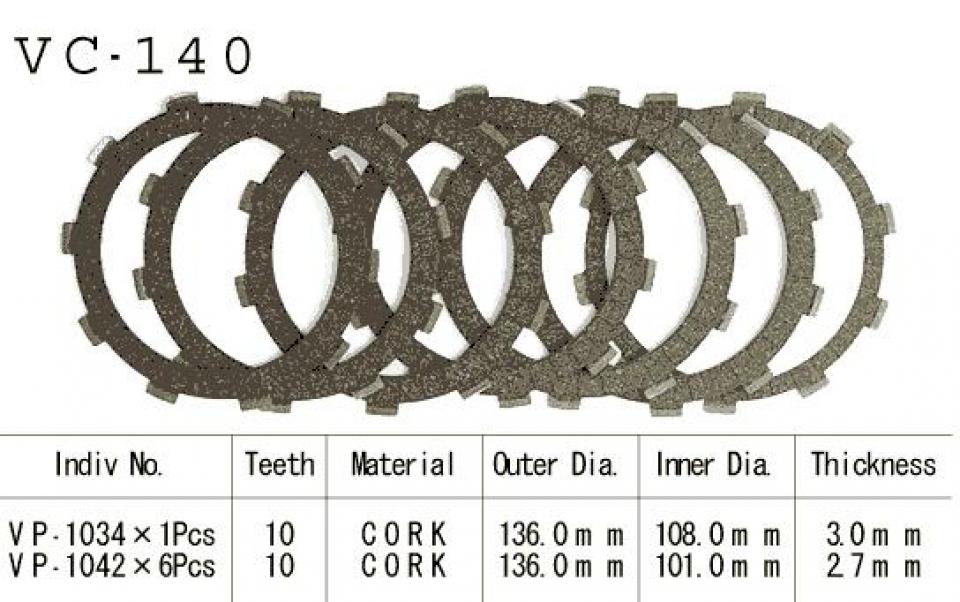 Disque d embrayage Kyoto pour Moto Honda 350 Cb Sg Sj 1986 à 1990 Neuf