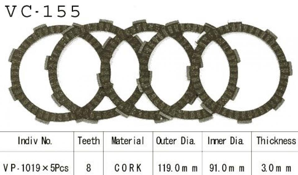 Disque d embrayage Kyoto pour Moto Honda 125 NX Transcity 1989 à 1997 Neuf