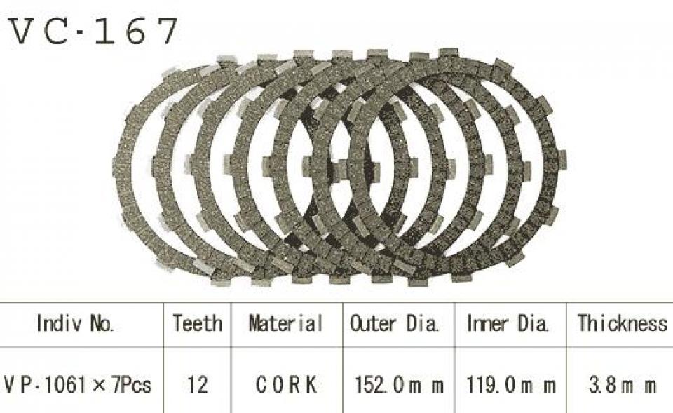 Disque d embrayage Kyoto pour Moto Honda 750 XRV Africa twin 1990 à 2003 Neuf