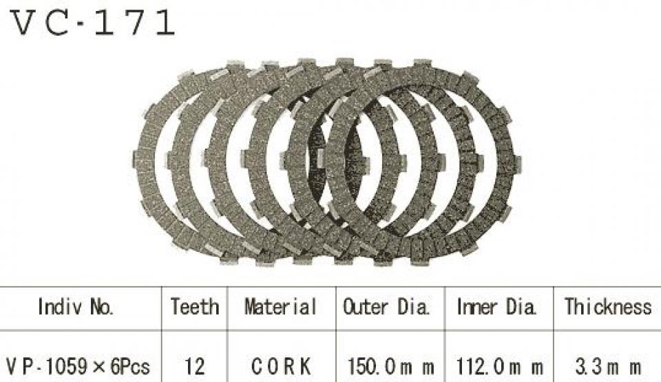 Disque d embrayage Kyoto pour Moto Honda 650 Cb Sc 1982 à 1983 Neuf