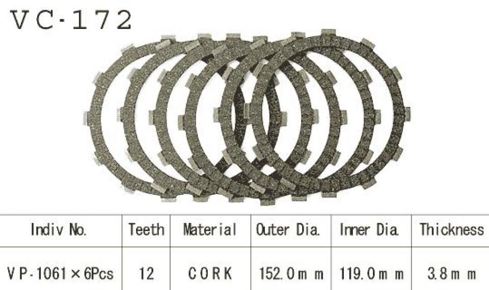 Disque d embrayage Kyoto pour Moto Honda 750 Xlv R 1983 à 1988 Neuf