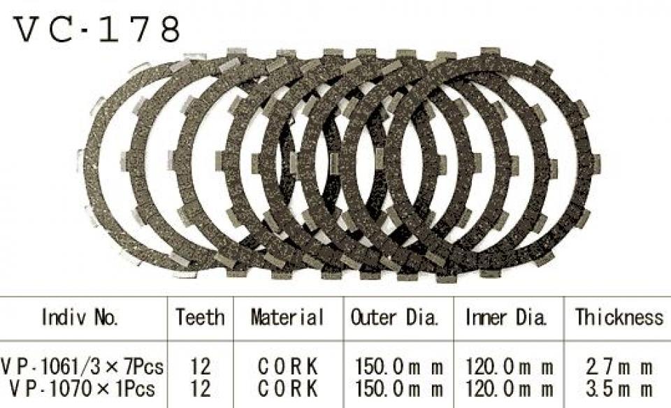 Disque d embrayage Kyoto pour Moto Honda 650 Cb Z A B 1979 à 1983 Neuf